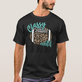 Leopard Classy tot Football Mam Game Da T-shirt