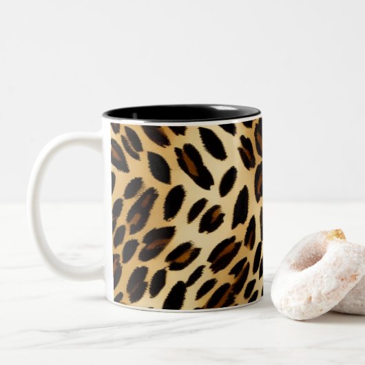 Leopard Coffee Mok: Chique Kantoor Mok (Met donut)