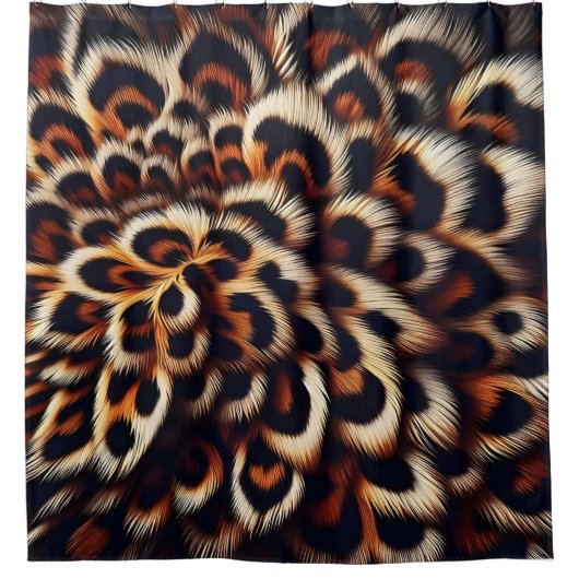 Leopard Comfort Drift In Een Oerwoud-Geïnspireerd Douchegordijn (Voorkant)