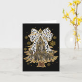 Leopard Coquette Bow Camo Kerstboom Jagen G Kaart (Gele Bloem)