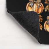 Leopard Coquette Bow Pumpkin Thanksgiving Herfst F Muismat (Hoek)