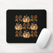 Leopard Coquette Bow Pumpkin Thanksgiving Herfst F Muismat (Met muis)