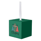 Leopard Cross kerstbomen Christelijk Decoratie (Achter hoekig)