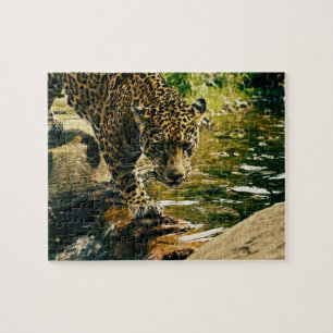 Leopard Crossing a Stream Legpuzzel