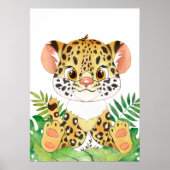 Leopard Cub, Baby Animal, Oerwoud Safari Animals Poster (Voorkant)