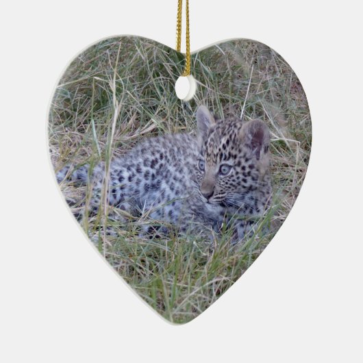 LEOPARD CUB KERAMISCH ORNAMENT (Rechts)