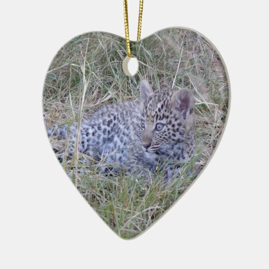 LEOPARD CUB KERAMISCH ORNAMENT (Links)