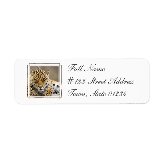Leopard Cub retouradres Verzendlabel Etiket (Voorkant)