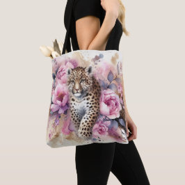 Leopard Cub & Rozen Canvas tas