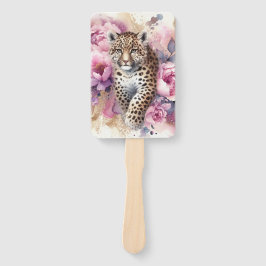 Leopard Cub & Rozen Hand Fan Handwaaier