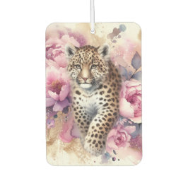 Leopard Cub & Rozen Papier Onderzetter Luchtverfrisser