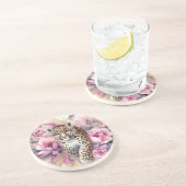 Leopard Cub & Rozen Stonewear Onderzetters (Zijkant)