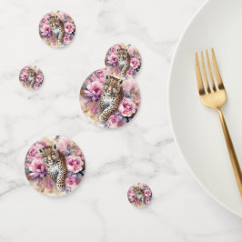Leopard Cub & Rozen tafel Confetti