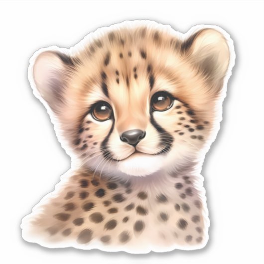 Leopard Custom Cut Scrapbooking Sticker (Voorkant)