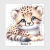 Leopard Custom Cut Scrapbooking Sticker (Vel)