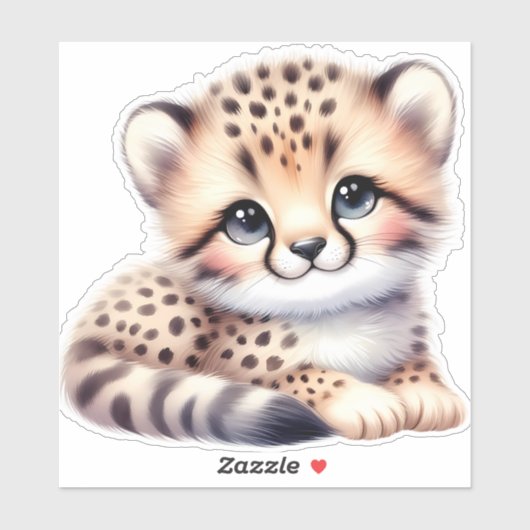 Leopard Custom Cut Scrapbooking Sticker (Vel)