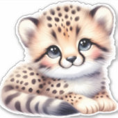 Leopard Custom Cut Scrapbooking Sticker (Voorkant)