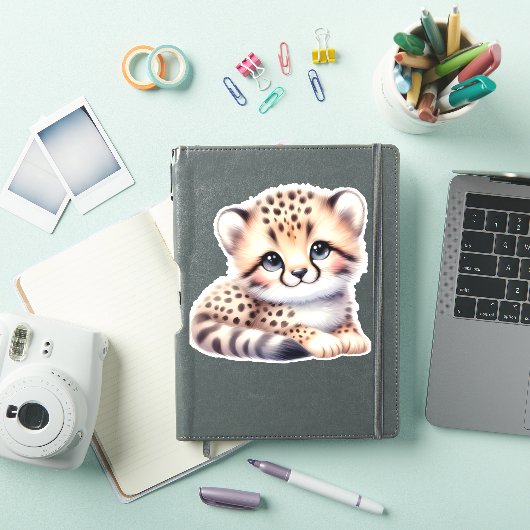 Leopard Custom Cut Scrapbooking Sticker (iPad Cover)