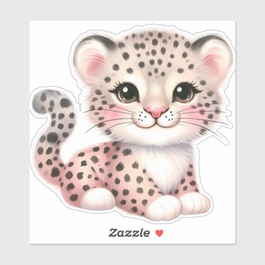 Leopard Custom Cut Scrapbooking Sticker (Vel)
