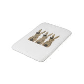 Leopard Cute Bunny Bow Funny Christian Easter Day  Badmat (Gekanteld)