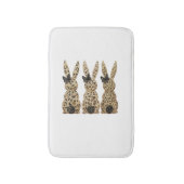 Leopard Cute Bunny Bow Funny Christian Easter Day  Badmat (Voorkant Verticaal)