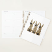 Leopard Cute Bunny Bow Funny Christian Easter Day  Planner (Display)
