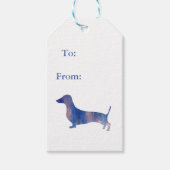 Leopard dachshund cadeaulabel (Voorkant)