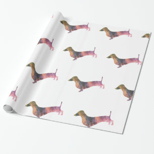Leopard dachshund cadeaupapier