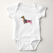 Leopard dachshund romper (Voorkant)