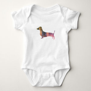 Leopard dachshund romper