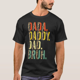 Leopard Dada papa Papa Bruh Vaderdag T-shirt