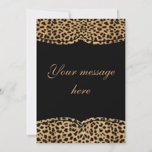 Leopard dank u bedankkaart (Achterkant)