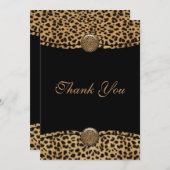 Leopard dank u bedankkaart (Voorkant / Achterkant)