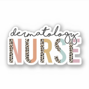 Leopard Dermatology Nurse, Dermatology Nursing Sticker