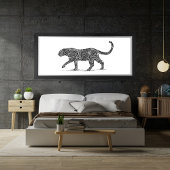 Leopard Design Black Poster