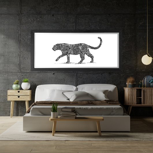 Leopard Design Black Poster