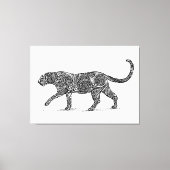 Leopard Design Black & White Canvas Afdruk (Voorkant)