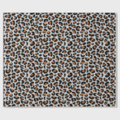 Leopard Design Huwelijkscadeaus Lichtgrijs Naadloo Cadeaupapier (Vlak)
