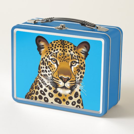 Leopard Design Metalen Lunchbox (Voorkant)