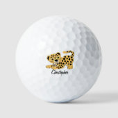 Leopard Design Personalised Golfballen (Voorkant)
