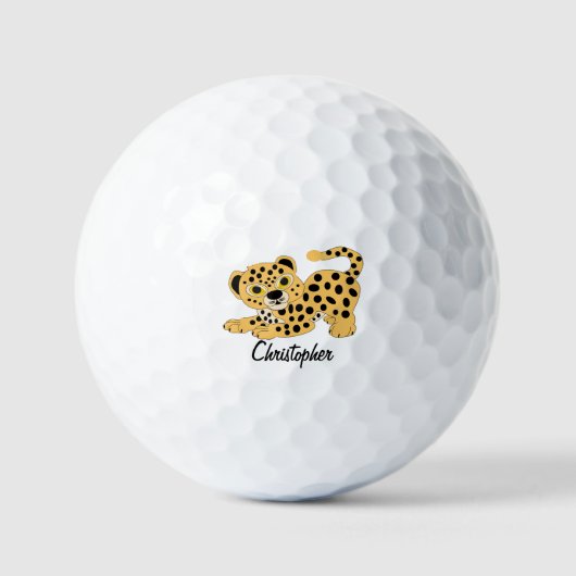 Leopard Design Personalised Golfballen (Voorkant)