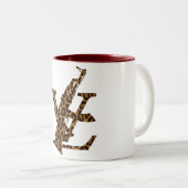 Leopard Design Shirt luxury Designer logo unique Tweekleurige Koffiemok (Voorkant rechts)