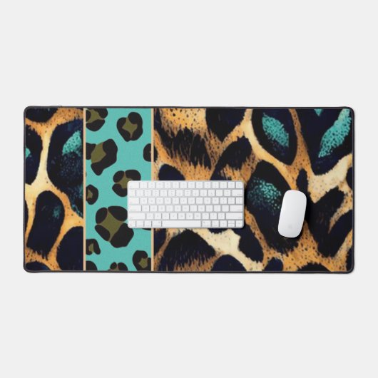 LEOPARD - Desk Mat, Muismat Bureaumat (Keyboard & Muis)