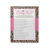 Leopard die kent papa Beste Baby shower Game Pack Notitieblok (Linkerzijde)