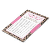 Leopard die kent papa Beste Baby shower Game Pack Notitieblok (Schuin)