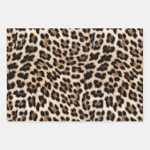 Leopard Dier Goud Girly Pink Glitzy Glitter Inpakpapier Vel (Voorkant 3)