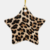 Leopard Dier Goud Girly Pink Glitzy Glitter Keramisch Ornament (Achterkant)