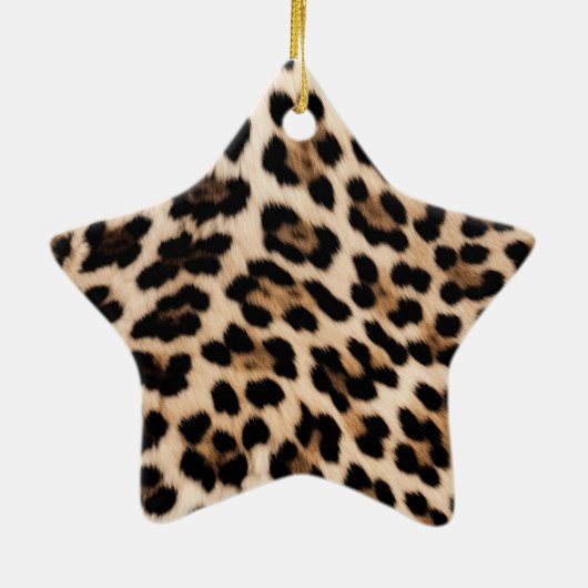 Leopard Dier Goud Girly Pink Glitzy Glitter Keramisch Ornament (Achterkant)