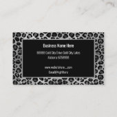 LEOPARD DIERAFDRUKSILVER ZWARTE VISITEKAARTJE (Achterkant)