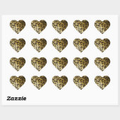 Leopard Dierenprint Hart Sticker (Vel)